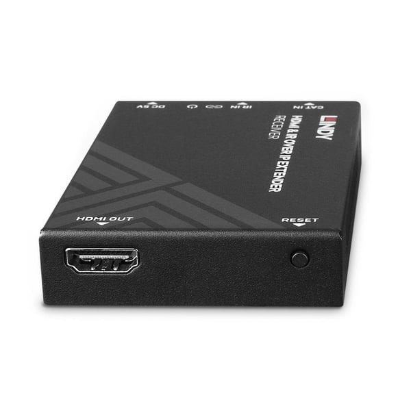 Lindy 38399, 1920 x 1080 pixlar, AV-mottagare, 150 m, Kabel, Svart, HDCP