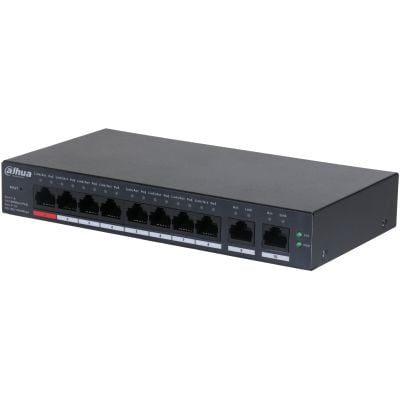 Dahua CS4010-8ET-110 8x10/100 Mbps 2x1GbE Uplink PoE Hallittu kytkin 8x10/100 Mbps 2x1GbE Uplink PoE