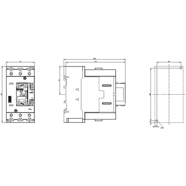 Siemens 3RT2047-3XB40-0LA2 Banebeskyttelse 1 x sluttekontakt, 1 x brydekontakt 90 kW 1000 V 99 A Med varistori 1 stk