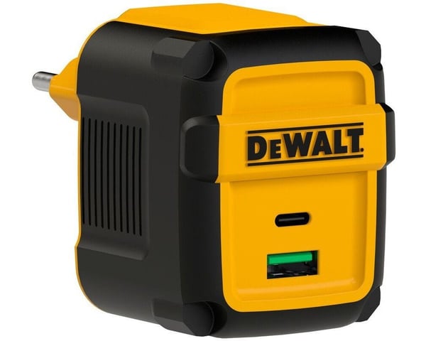 DeWalt USB Oplader 2 x 24W - 1 x USB-A og 1 x USB-C-porte
