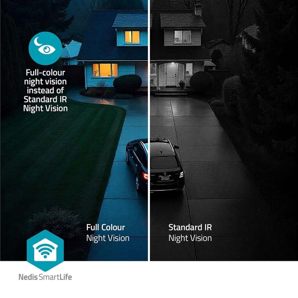 Nedis SmartLife IP-kamera utendørs | Spotlight | 3MP Full HD 1296p | IP65