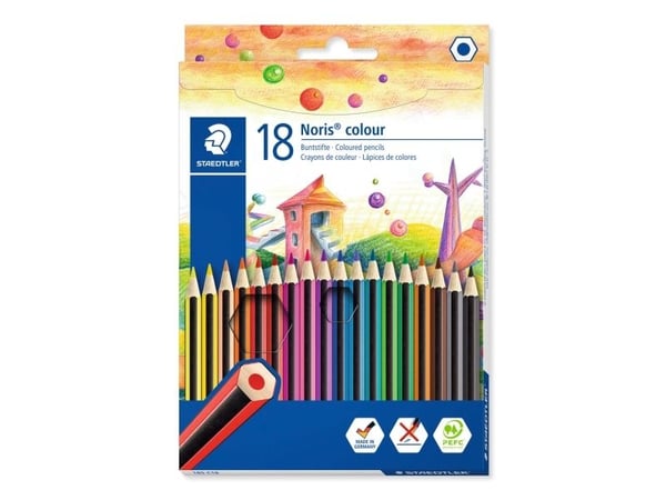 STAEDTLER Noris colour 185 - Färgpenna - blandade färger (paket om 18)