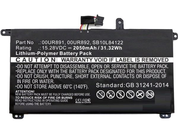 CoreParts - Batteri til bærbar PC - litiumpolymer - 2050 mAh - 31.3 Wh - svart - for Lenovo ThinkPad T570 20H9
