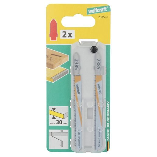 wolfcraft GmbH 2385000, Stikksagblad, Sponplate, Løvtre, Laminat, Plast, Tre med spiker, Bimetall, 7,5 cm, 2,5 mm, 3 cm