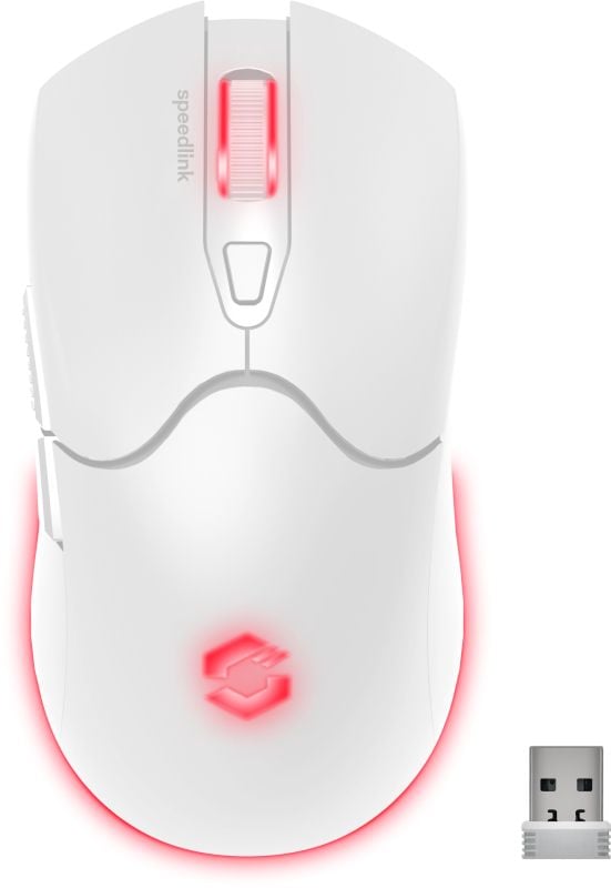 SPEEDLINK SL-680102-WT, Oikeakätinen, Optinen, RF Wireless + USB Type-A, 4800 DPI, Valkoinen