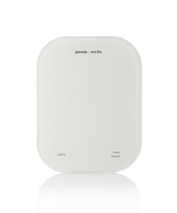 Gorenje KT10ORAW, Sähkökeittiövaaka, 10 kg, 1 g, Valkoinen, Lasi, Lasi