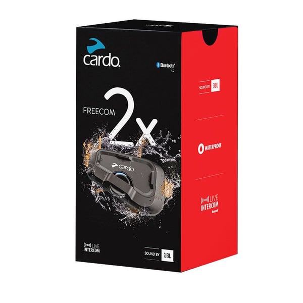 Cardo FRC2X103, 2 kanaler, 800 m, -20 - 55 °C, Sort, CE IC / FCC BT SIG TELEC UKCA, 13 timer