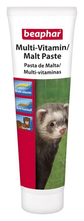 Beaphar Multi-Vitamin Malt Paste, Ilder, Krem (substans), Pels og hud, Vitamin B1, Vitamin B12, Vitamin B2, Vitamin B6, Vitamin B9 (folic acid), Vi...