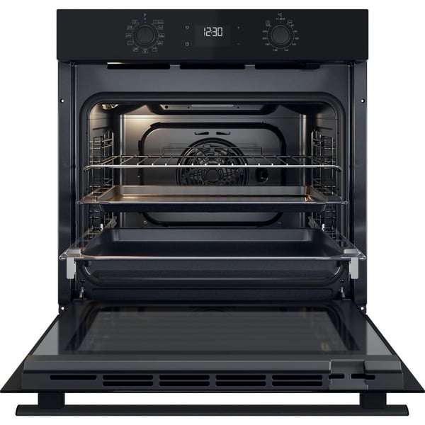 Whirlpool OMR58HU1B - Ovn - innebygd - fordypning - bredde: 56 cm - dybde: 56 cm - høyde: 58.3 cm - med selvrens - Klasse A+ - svart