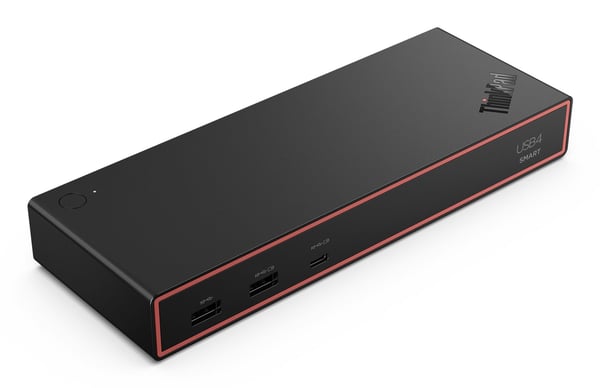 Lenovo ThinkPad USB4 Smart Dock 5500, Koblet med ledninger (ikke trådløs), USB4, 65 W, 1000 Mbit/s, Svart, Eclipse Black