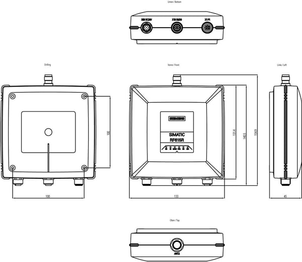 Siemens 6GT2811-6CC10-2AA0 HF-IC - RFID Transponder, 133 mm, 76 mm, 20 mm, 76 mm, 500 g