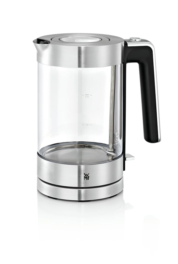 WMF Lono 0413150011, 1,7 l, 3000 W, Kromfarget, Gjennomsiktig, Glass, Metall, Vannivåindikator, Overopphetingsbeskyttelse
