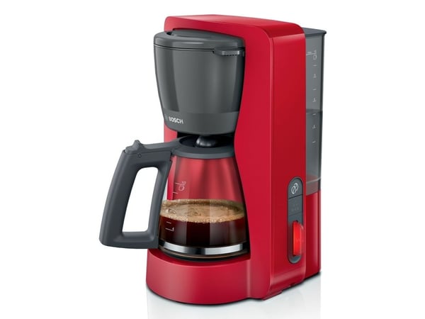 Bosch TKA3M134, Suodatinkahvinkeitin, 1,4 L, Jauhettu kahvi, 1200 W, Punainen
