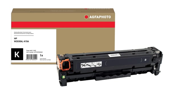 AgfaPhoto - Sort - kompatibel - boks - Genproduceret - tonerpatron (alternativ til: HP W2030A, HP 415A) - HP Color LaserJet Pro M454, MFP M479 -lai...