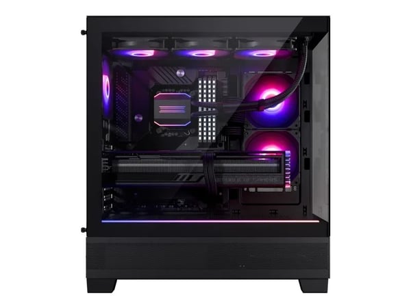 Phanteks XT View PC-kabinett E-ATX, svart, med to paneler i herdet glass