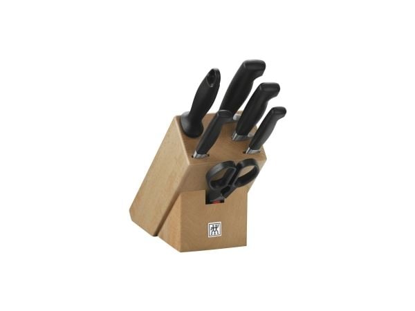 ZWILLING 35066-000-0, Veitsi/ruokailuvälinetelinesetti, Taottu teräs, Muovi, Puu, Ruostumaton teräs, Puu
