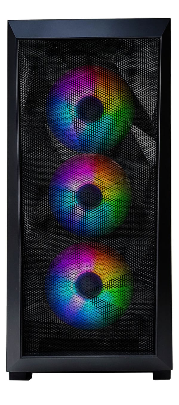 Xilence Performance A + X712.RGB - Mid tower - ATX - genomskinlig sidopanel (härdat glas) - ingen strömförsörjning (ATX) - svart