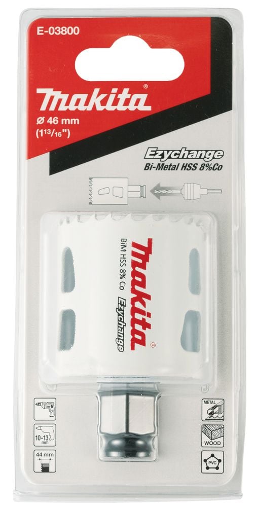 MAKITA BIM HSS-Co 8% 46mm EZYCHANGE METALLI, TERÄS, ALU, Puutavara ja PVC