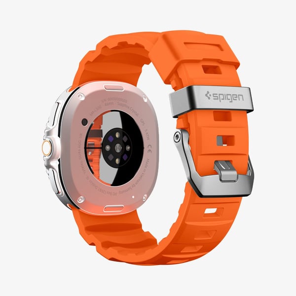 Spigen WBS2, Yhtye, Älykello, Oranssi, Samsung, Watch 8 (40mm), Watch 8 (44mm), Watch 8 Classic (46mm), Silikoni