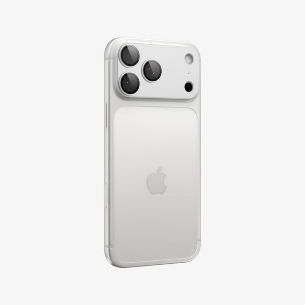 Spigen Optik Pro XL EZ Fit, Apple, iPhone 17 Pro, Dammresistent, Reptålig, Silver, 2 styck