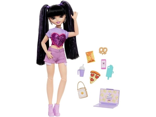 Barbie Dream Besties Renee modedocka med 11 matinspirerade tillbehör