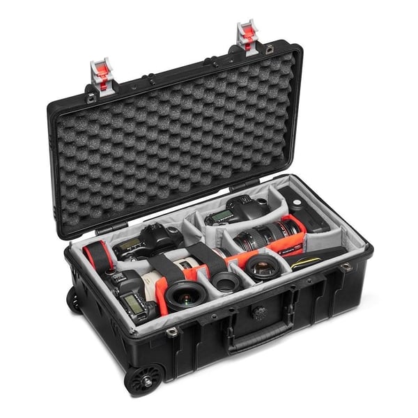 Manfrotto Pro Light Reloader Tough H-55, Tietokonelaukku pyörillä, Mikä tahansa tuotemerkki, Canon EOS M3, Canon EOS M5, Canon EOS M6, Fujifilm X-P...