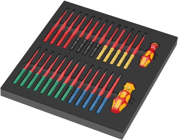Wera 9751 Ruuvimeisselisarja VDE 28 kpl PH, PZ, TORX, Hex, Notched