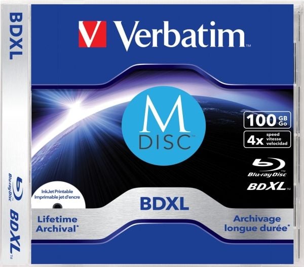Verbatim M-Disc - 5 x BD-R XL - 100 GB 4x - blekkstråleskrivbar overflate - CD-eske