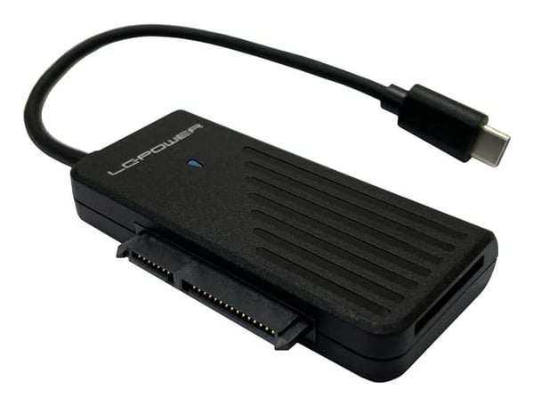 LC-Power LC-ADA-USB-SATA-NVME, USB Type-C, SATA, Hankoppling, Svart, 10 Gbit/s, 2 A
