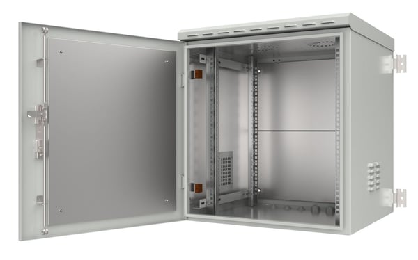 Lanview by Logon - Rack skap - 60 x 60 - veggmonterbar - hvit, RAL 7035 - 12U - 19"