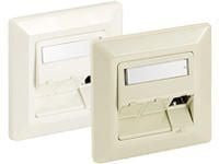 Equip 761304, Vit, ABS synthetics, Gjuten aluminium, Vanlig, Varje varumärke, RJ-45, 80 mm