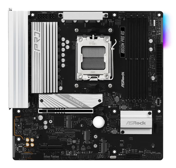 ASRock B850M PRO RS - Hovedkort - micro ATX - Socket AM5 - AMD B850 Chipset - USB-C 3.2 Gen2, USB-C 3.2 Gen 1, USB 3.2 Gen 2, USB 3.2 Gen 1 - 2.5 G...