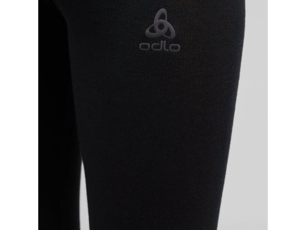 Odlo The Active Warm Base Layer Bottoms, Sweatpants, Skiing, Snowboarding, Walking, Hiking, Female, Black, Adult, Monochromatic