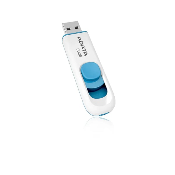 ADATA Classic Series C008 - USB-flashstasjon - 32 GB - USB 2.0 - hvit, blå