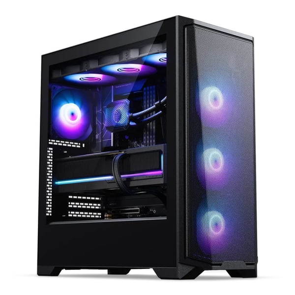 Phanteks Eclipse G370A datorchassi Mid Tower ATX, svart, härdat glas