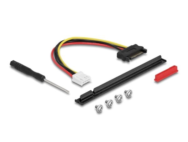 Delock 64220 M.2–PCIe x16 NVMe-sovitin, A+E-avain, kulmamalli, 20 cm:n kaapeli