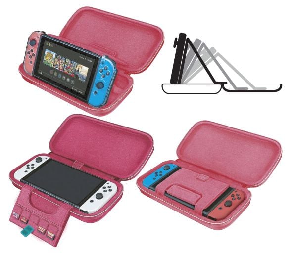 Bigben Interactive PPST100, Etui, Nintendo, Rosa, Nintendo Switch, Nintendo Switch Lite, Nintendo Switch OLED, Glidelås, 265 mm