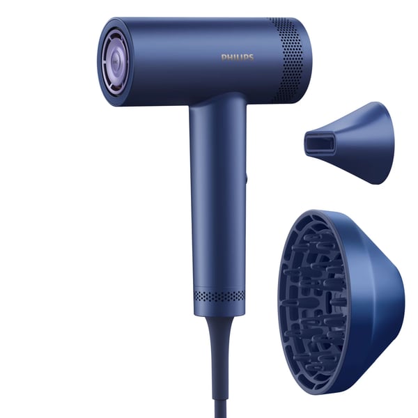 Philips 8000 series Hair Dryer BHD839/10 Hårføner med ThermoShield Advanced, DC, 45 °C, 95 °C, Blå, 2 m, 1400 W