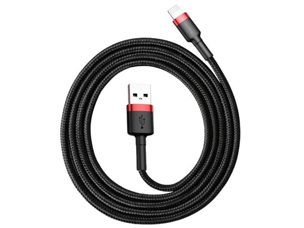 Baseus Cafule - Lightning-kabel - Lightning hann til USB hann - 1 m - svart, rød