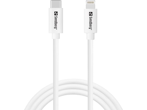 Sandberg 136-58 USB-C til Lightning-kabel 1 m PD MFI, hvit