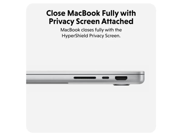 HYPER HyperShield Magnetic Privacy, 38,1 cm (15"), Kannettava tietokone, Kehyksetön näytön yksityisyyssuodatin, 3H, Antimikrobinen, Heijastuksen es...