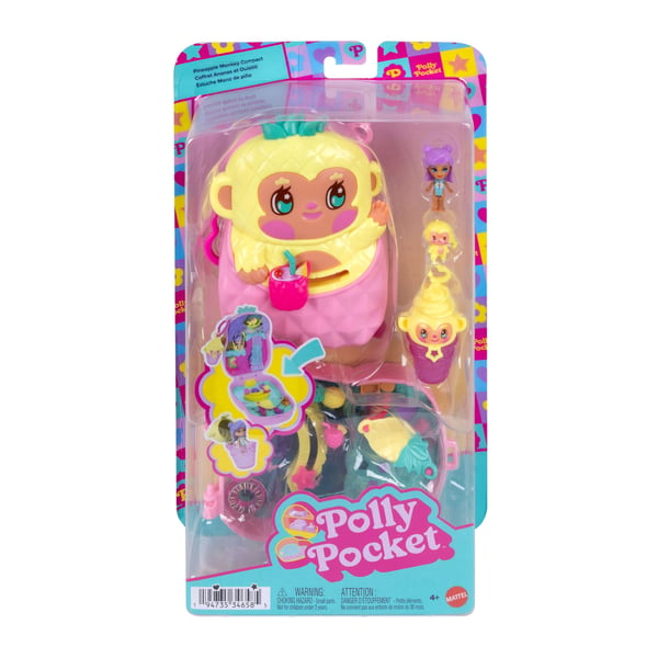 Polly Pocket Core Compact Pineapple Monkey Colada