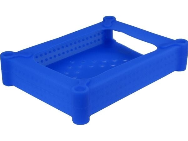 Inter-Tech HDD Protective Cover - Beskyttelsesmuffe for harddisk - kapasitet: 1 harddiskstasjon (3,5") - blå
