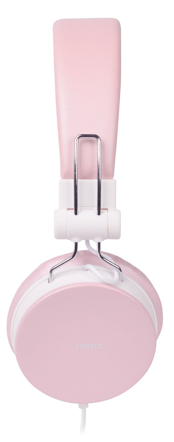 Streetz Hörlurar med mikrofon, hopfällbar, 3,5 mm anslutning, fjärrkontroll, 1,5 m kabel, rosa, Kabel, 20 - 20000 hz, Samtal/musik, 160 g, Headset,...