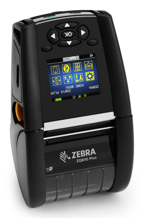 Zebra ZQ600 Series ZQ610 Plus - Etikettskriver - direktetermisk - Rull (5,54 cm) - 203 dpi - inntil 115 mm/sek - Wi-Fi(ax), Bluetooth 5.3, Wi-Fi(ac...