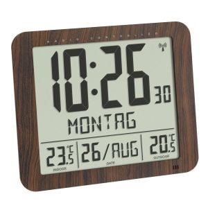 TFA-Dostmann 60.4518.08, Digital väckarklocka, Rektangel, Trä, Plast, -10 - 50 ° C, F, °C