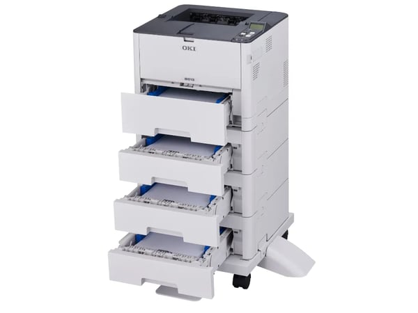 OKI B513dn - Skrivare - svartvit - Duplex - LED - A4/Legal - 1200 x 1200 dpi - upp till 45 sidor/minut - kapacitet: 630 ark - USB 2.0, Gigabit LAN
