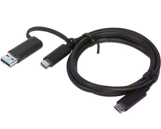 Lenovo - USB-kaapeli - USB-C (han) til USB-C (han) - FRU - ThinkPad Hybrid USB-C with USB-A Dock -laitteelle