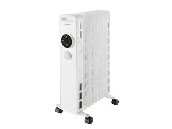 Concept RO3309, Öljysähkölämmitin, Öljy, 0,18 m, Sisätila, Lattia, Valkoinen