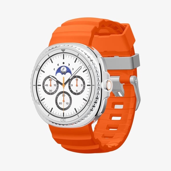 Spigen WBS2, Yhtye, Älykello, Oranssi, Samsung, Watch 8 (40mm), Watch 8 (44mm), Watch 8 Classic (46mm), Silikoni